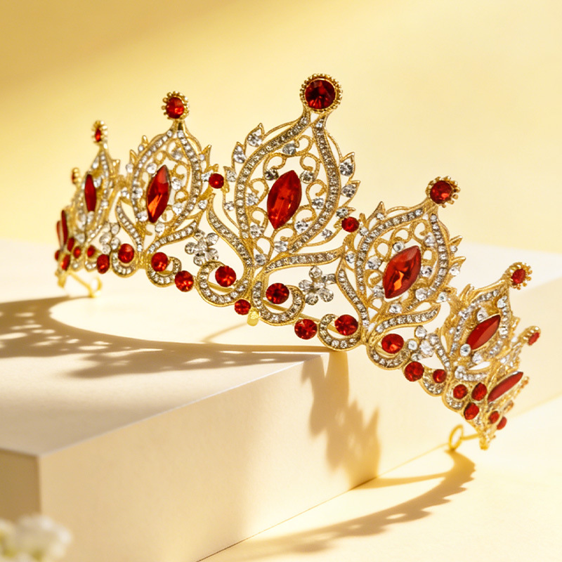 Women'S Red Accessories - إكسسوار شعر للعروس من سبيكة الزنك